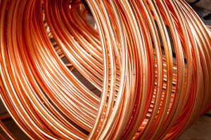 A coil of copper wire.